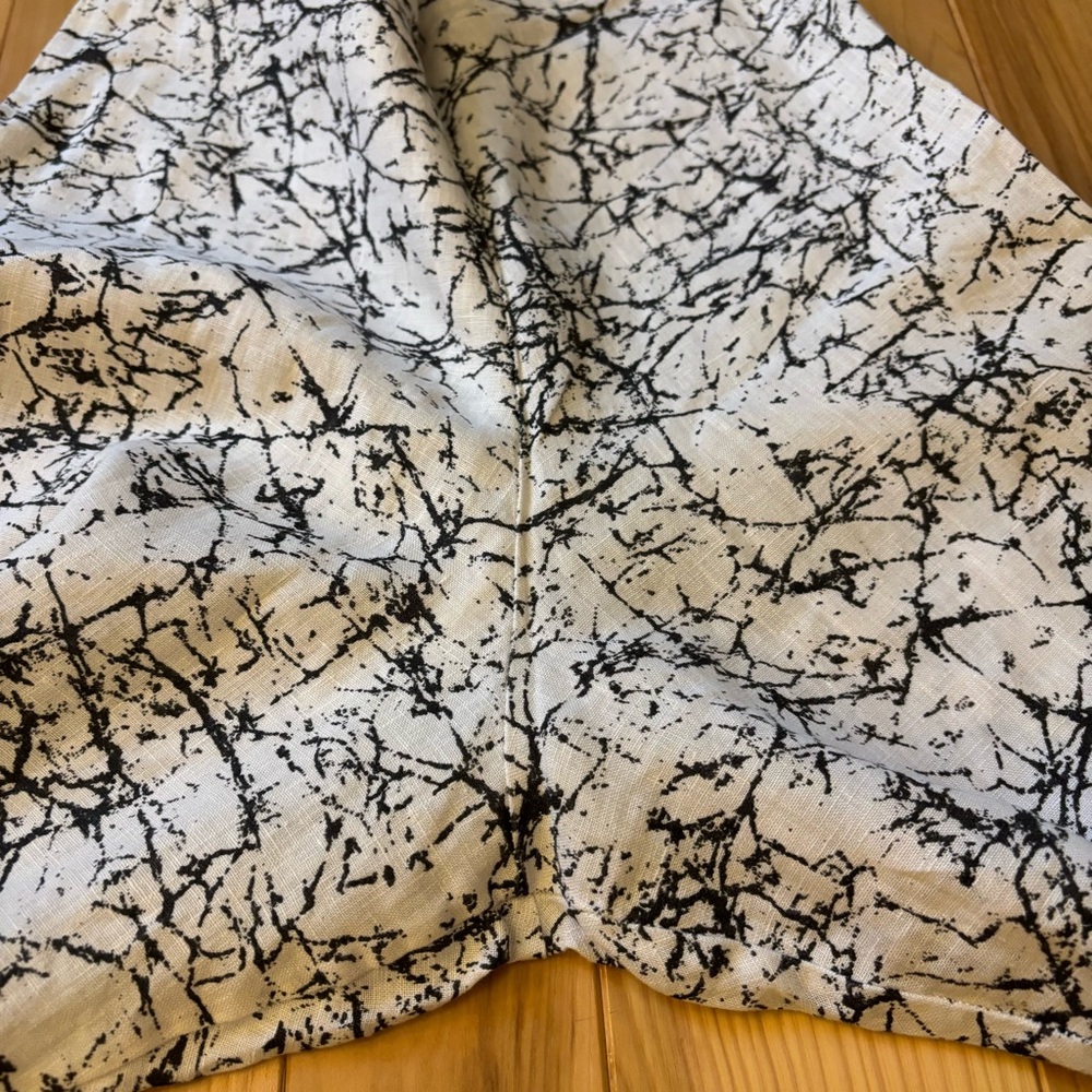 Bryn Walker Linen White Black Patterned Pull On L… - image 4